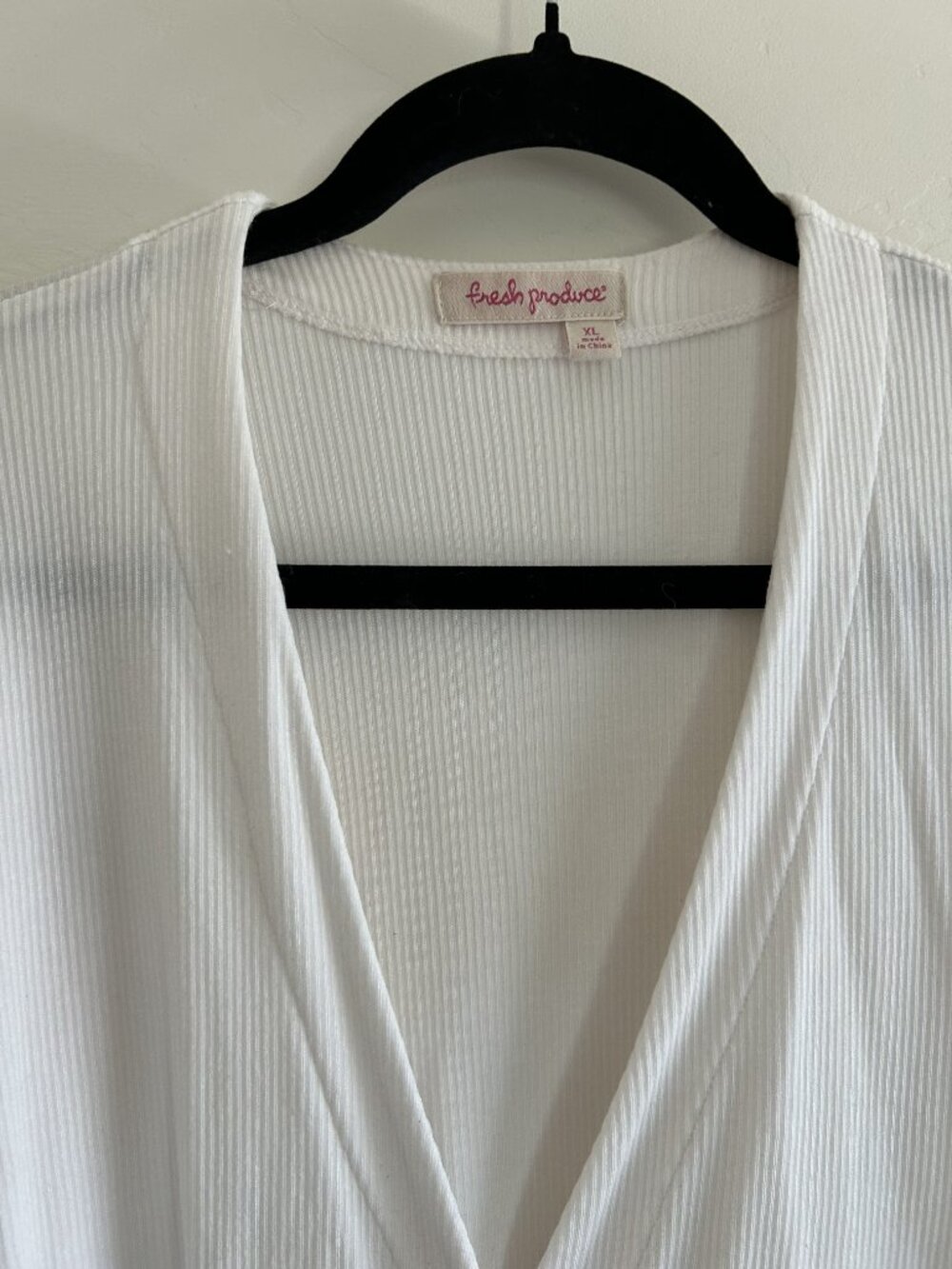 Fresh Produce White Ribbed Button Cardigan - Picture 3 of 4